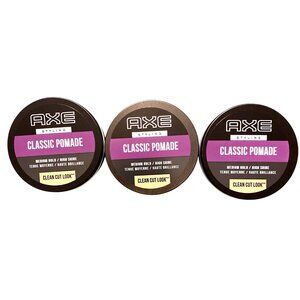 Axe Classic Pomade Medium Hold High Shine Clean Cut Look 2.64 Oz., Pack of 3